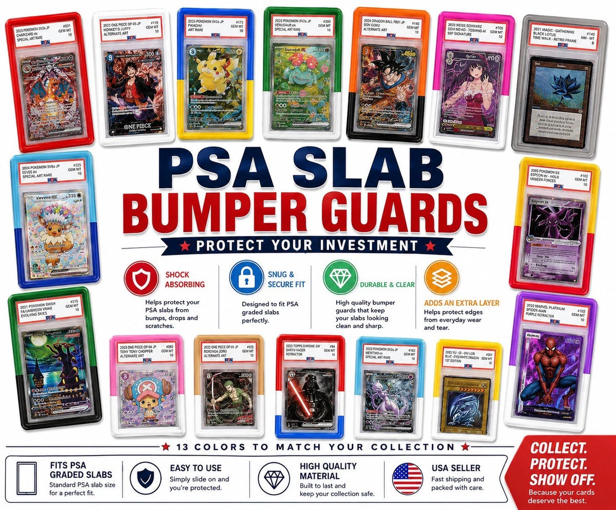 PSA Graded Card Slab Guard Silicone Bumper Protector Case | 13 Colors |